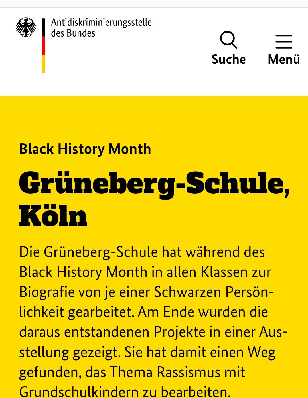 Black History Projekt veröffentlicht!